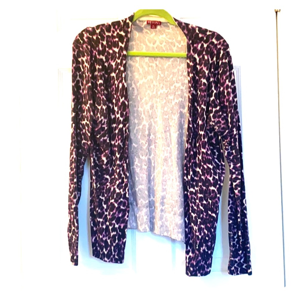 Cheetah print cardigan
